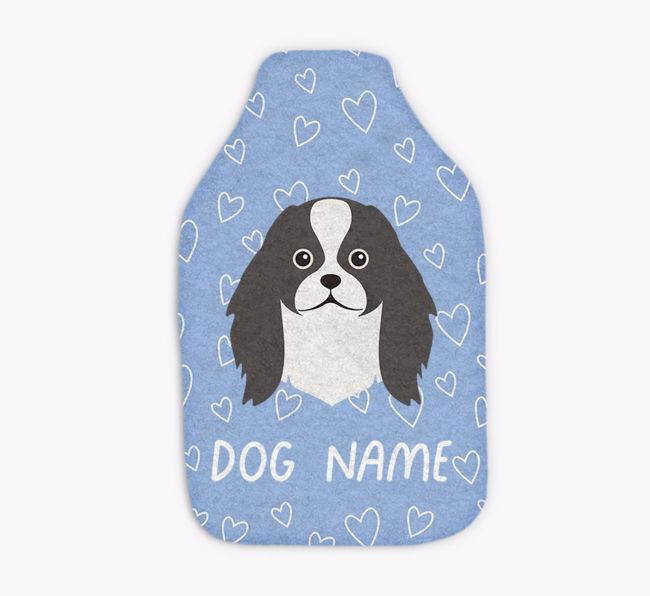 Heart Pattern: Personalised {breedFullName} Hot Water Bottle